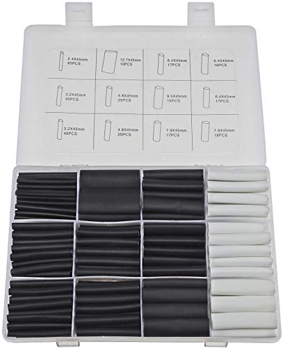 Schrumpfschlauch-Sortiment, 300-teilig Plastikbox, klebend, Ratio 3:1, schw+wei Schrumpfschlauch-Sortiment, 300-teilig Plastikbox, klebend, Ratio 3:1, schw+wei von ChiliTec
