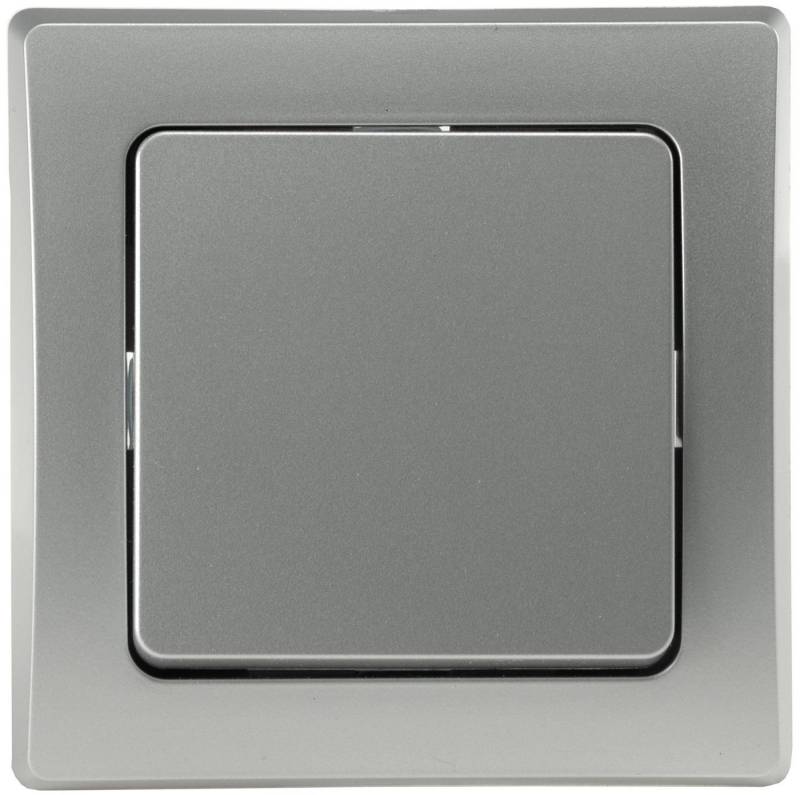 ChiliTec Steckdose Schalter & Steckdosen Serie DELPHI silber (Steckdose Steckdosen Schuko von ChiliTec