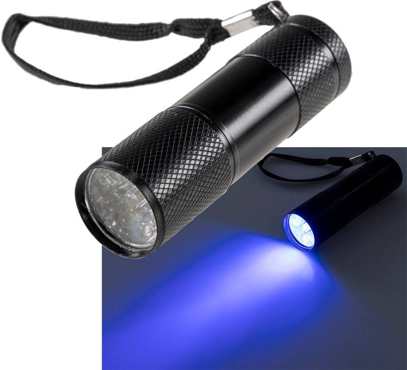 ChiliTec LED Taschenlampe UV LED Schwarzlicht Taschenlampe 9 LEDs kompakt 25x88mm von ChiliTec