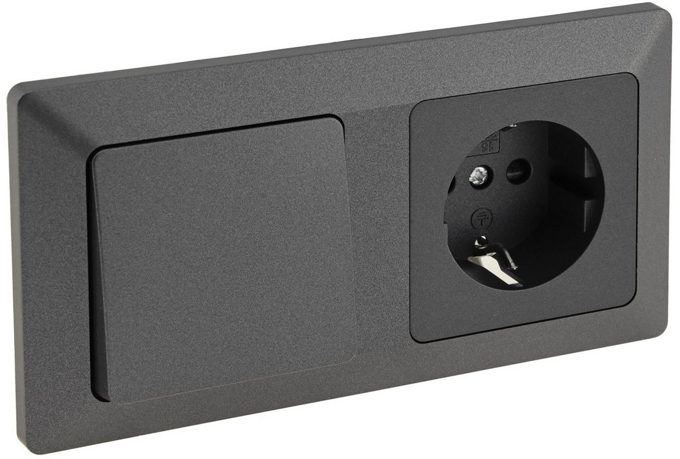 ChiliTec Unterputz-Steckdose MILOS Serie Steckdosen, Schalter, Rahmen, Dimmer, SAT, UP, Anthrazit ChiliTec Unterputz-Steckdose MILOS Serie Steckdosen, Schalter, Rahmen, Dimmer, SAT, UP, Anthrazit von ChiliTec