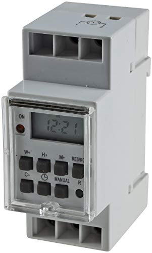ChiliTec Zeitschaltuhr für Hutschiene Schalttafel Digital Timer 230V/16A Display Programmierbar für Woche Tag von ChiliTec
