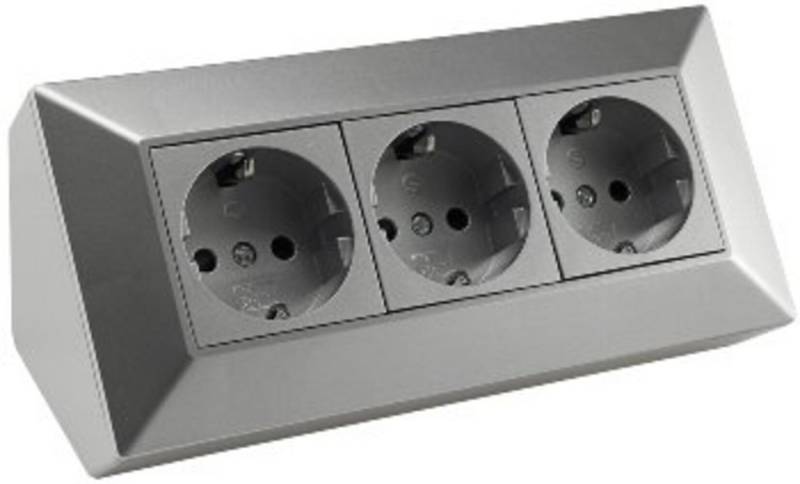 ChiliTec silber, 3600W, neutralweiß Mehrfachsteckdose von ChiliTec