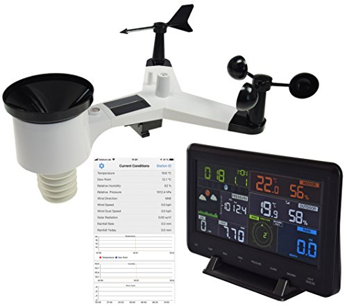 Chilitec WLAN Wetterstation 12in1 - Temperaturanzeige Innen & Außen mit Display, Smart App, Wetterradar Funk mit Außensensor, Regenmesser von ChiliTec