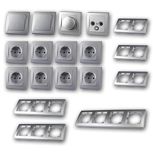 DELPHI Set "Wohnlandschaft LED Dimmer", 20-teilig, silber von ChiliTec