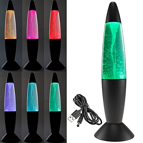 ChiliTec Tornado Lampe LED Dekoleuchte - Tischleuchte 37 cm mit RGB Beleuchtung und Farbwechsel - mit Netzteil USB 5V= oder batteriebetrieben - schwarz von ChiliTec