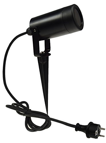 ChiliTec Gartenstrahler Gartenleuchte GU10 Fassung 1,5M Kabel mit Stecker Schwenkbare Pflanzenstrahler Lieferung ohne Leuchtmittel Schwarz von ChiliTec