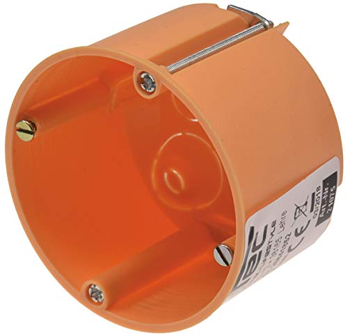Hohlwanddose Schalterdose Gerätedose Ø 68mm x 47mm Tiefe 10 Stück Einbau Unterputzdose Orange von ChiliTec