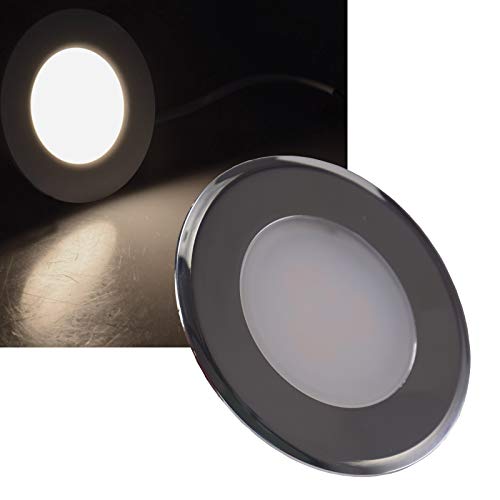 ChiliTec LED Einbauleuchte Treppenlicht - Stufenleicht für Unterputz Dosen - 2Watt 150Lumen - für 60mm UP-Dosen - 230V Stufenbeleuchtung 4er Set Weiß von ChiliTec