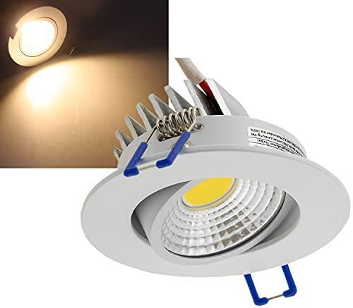 ChiliTec LED Einbauleuchte Deckeneinbaustrahler Weiß Deckenspot 85x47mm 5Watt 420lm Alu Gehäuse Warmweiß von ChiliTec