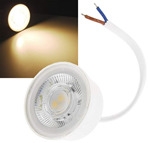 ChiliTec LED Modul flach Ersatz für GU10 Leuchtmittel - 230V 5Watt 370Lumen Ø50x24mm 38° - Lampe für Einbaustrahler Deckenspots Einbauleuchten - Warmweiß von ChiliTec