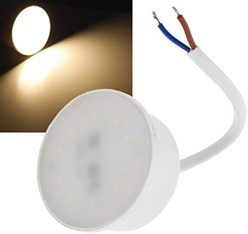 ChiliTec LED Modul 3Watt 24mm flach Ersatz für GU10 Leuchtmittel - 230V 241 Lumen Ø50x24mm 120° - Beleuchtung Lampe für Einbaustrahler Deckenspots Einbauleuchten - 2900k Warmweiß von ChiliTec