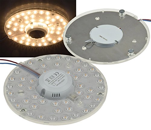 ChiliTec LED Ring Modul mit Magnethalter 18W Ø18cm 1830 Lumen 230V Ringlampe Umbau Set für Deckenleuchten Anschlussfertig 3000k / Warmweiß von ChiliTec