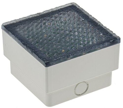 ChiliTec LED Pflasterstein Steinleuchte Glasstein Aussen 10x10x7cm 230V IP67 Befahrbar 10kN Wasserdicht IP67 230V 1,5Watt 80Lumen Aussenbeleuchtung für Garten Einfahrt Terrasse Weiß von ChiliTec