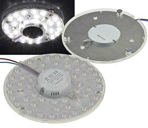 ChiliTec LED Ring Modul mit Magnethalter 18W Ø18cm 1990 Lumen 230V Ringlampe Umbau Set für Deckenleuchten Anschlussfertig 4000k / Neutralweiß von ChiliTec