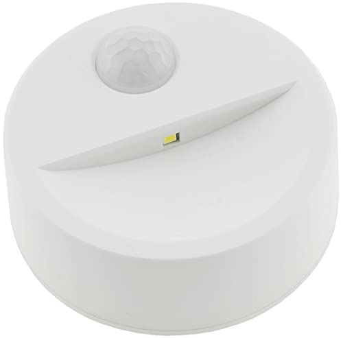 LED Nachtlicht Stufenlicht mit Bewegungsmelder Batterie 3x AA Mignon Lichtsensor 70x32mm Runde Batterieleuchte mit 90° PIR Sensor Licht Warmweiß von ChiliTec