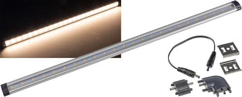 ChiliTec LED Unterbauleuchte 50cm Küchenleuchte Lichtleiste 5Watt 533 Lumen 12Volt Dimmbar Beleuchtung in Küche Regal Schrank verlängerbar warmweiß von ChiliTec