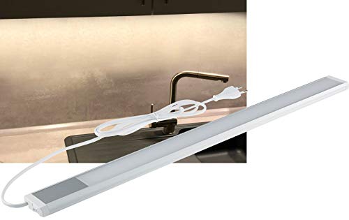LED Unterbauleuchte Lichtleiste 60cm 10Watt 1280 Lumen 230V Comprido 1,5m Kabel mit Schalter Beleuchtung für Küche Arbeitsfläche 3 Stück Licht Warmweiß LED Unterbauleuchte Lichtleiste 60cm 10Watt 1280 Lumen 230V Comprido 1,5m Kabel mit Schalter Beleuchtung für Küche Arbeitsfläche 3 Stück Licht Warmweiß von ChiliTec