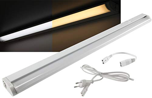 ChiliTec LED Unterbauleuchte Küchenleuchte 56cm 8Watt 913 Lumen - LichtfarbeWeiß Warmweiß einstellbar - Lichtleiste für Küche Bad Büro Regal - Schwenkbar Neigbar von ChiliTec