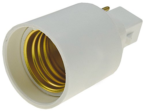 Lampensockel Adapter G24 auf E27 Kunststoff G24 universal d1,d2,d3 auf E27 LED Leuchtmittel bis 25 Watt Kunststoff Fassung Lampenadapter Lampensockel für LED Lampen, Glühbirnen, Energiesparlampen von ChiliTec