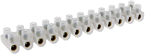 Lüsterklemmen Kabelverbinder Klemmleiste 10 bis 16mm², 12 Stück, Messingeinsatz, Transparent von ChiliTec