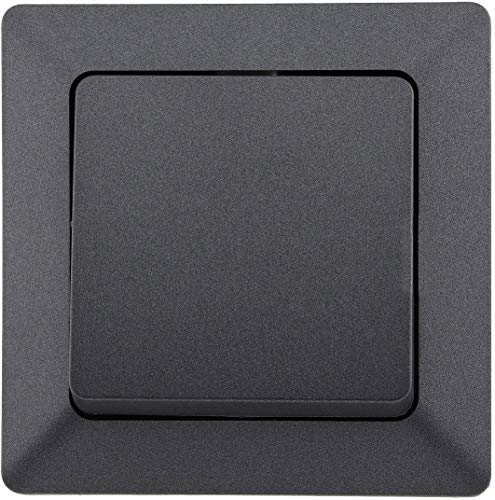 Chilitec Wechselschalter Unterputz mit Rahmen MILOS UP 250V~ 10A Steckanschluss Anthrazit von ChiliTec