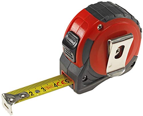 ChiliTec Metall Maßband 3m, Bandmaß mit Aufroller Gürtelclip von ChiliTec
