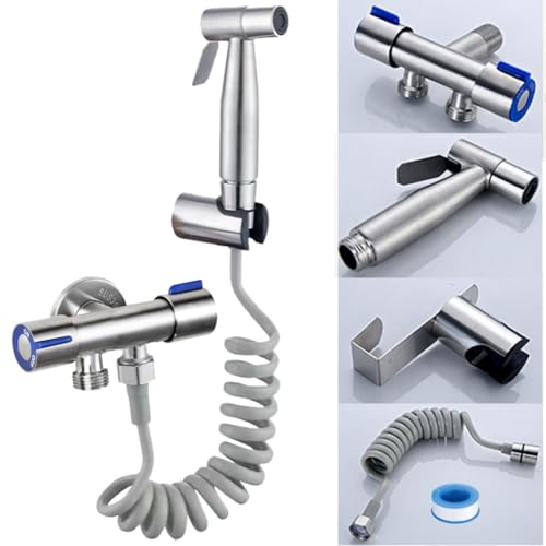 CHILL HOUSE Bidet Handbrause Für Toilette - Handbrause Bad Bidet mit Jet Spray Toilet Germany und Waschbeckenbrause mit Schlauch. Po Dusche Toilette Edelstahl AISI 304, Universelle Kompatibilität CHILL HOUSE Bidet Handbrause Für Toilette - Handbrause Bad Bidet mit Jet Spray Toilet Germany und Waschbeckenbrause mit Schlauch. Po Dusche Toilette Edelstahl AISI 304, Universelle Kompatibilität von Chill House