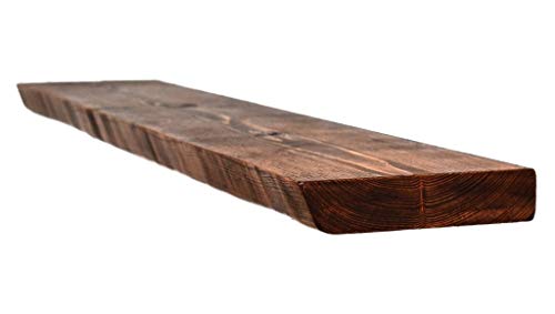 Chill House Waney/Live Edge Rustikal Wandregal 22x4.4cm, Teak, 80cm von Chill House