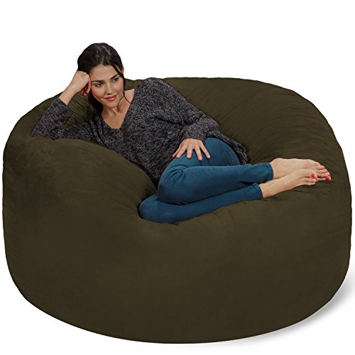 Chill Sack Bohnenbeutelstuhl: Riesen-5' Memory-Foam-Möbel Sitzsack - großes Sofa mit weicher Microfaserabdeckung - Oliver von Chill Sack