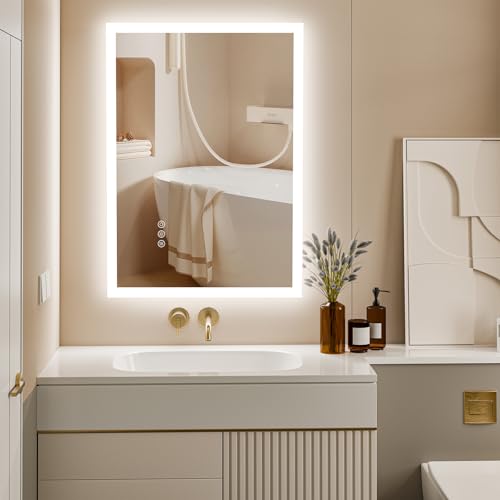 ChillCruiser 50 x 70 cm LED-Badezimmerspiegel Wandmontage beleuchteter Kosmetikspiegel dimmbar beschlagfrei 3-farbige einstellbare Beleuchtung Memory-Funktion horizontale/vertikale Montage ChillCruiser 50 x 70 cm LED-Badezimmerspiegel Wandmontage beleuchteter Kosmetikspiegel dimmbar beschlagfrei 3-farbige einstellbare Beleuchtung Memory-Funktion horizontale/vertikale Montage von ChillCruiser