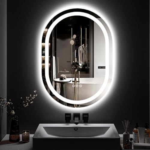 ChillCruiser 600 x 800 mm ovaler LED-Badezimmerspiegel Wandmontage stufenlos dimmbar 3 Farbtemperaturen beschlagfrei horizontale/vertikale Installation ChillCruiser 600 x 800 mm ovaler LED-Badezimmerspiegel Wandmontage stufenlos dimmbar 3 Farbtemperaturen beschlagfrei horizontale/vertikale Installation von ChillCruiser