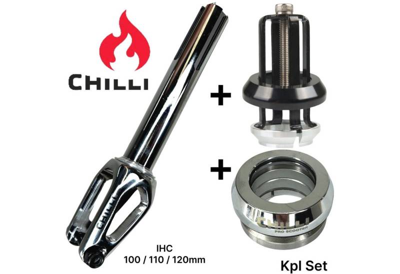 Chilli Pro Scooter Stuntscooter Chilli Pro Scooters Slim Cut Stunt-Scooter Fork IHC Kit Headset Chrome von Chilli Pro Scooter
