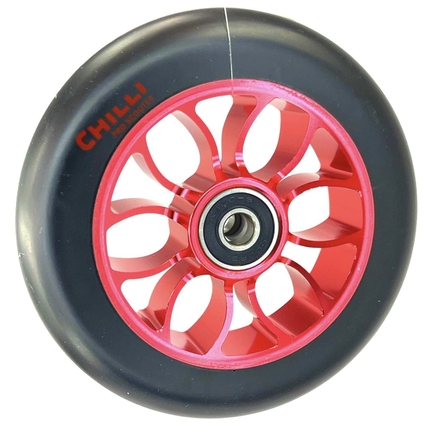 Chilli Stuntscooter Chilli Pro Stunt-Scooter Rolle spoked Reaper 110mm Rot/PU Schwarz von Chilli