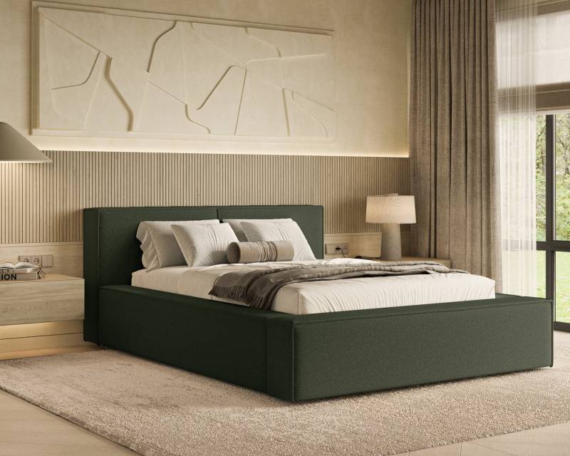 Chilly Möbel Polsterbett Lugano Grün Quelle37 160x200cm mit Stauraum - modernes Design von Chilly Möbel