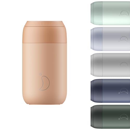 Chilly's Serie 2 Isolierter Kaffebecher - Doppelwandige Tasse mit Deckel - BPA-Freier Edelstahl - Peach Orange, 340ml Chilly's Serie 2 Isolierter Kaffebecher - Doppelwandige Tasse mit Deckel - BPA-Freier Edelstahl - Peach Orange, 340ml von Chilly's