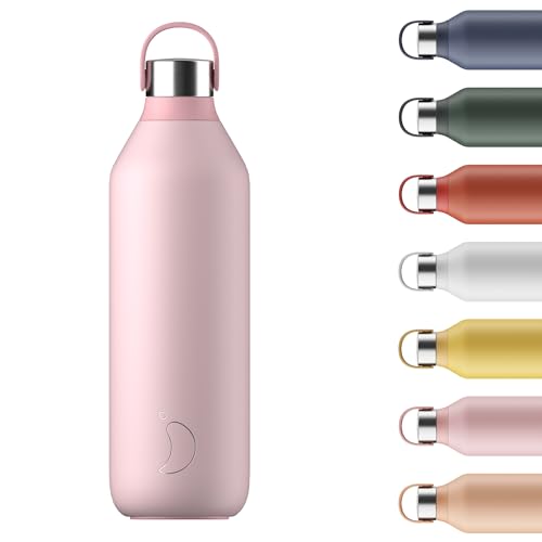 Chilly's Serie 2 Wasserflasche - BPA-Freier Edelstahl und Wiederverwendbar - Auslaufsicher, Ohne Kondensation - Blush Pink, 1000ml von Chilly's