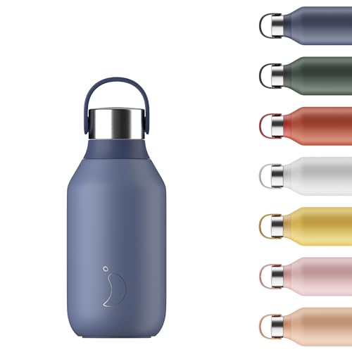 Chilly's Serie 2 Wasserflasche - BPA-Freier Edelstahl und Wiederverwendbar - Auslaufsicher, Ohne Kondensation - Whale Blue, 350ml von Chilly's