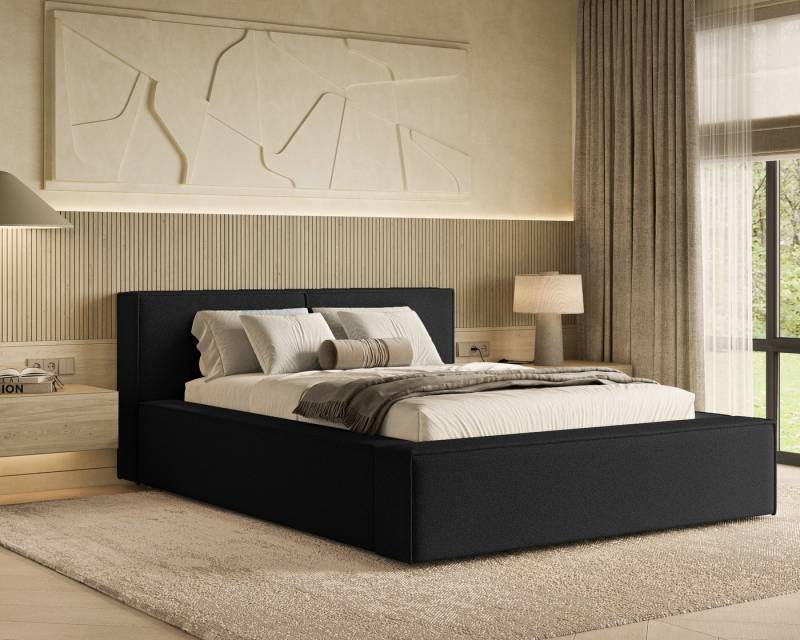 Chilly. Polsterbett Lugano Schwarz Quelle100 160x200cm mit Stauraum - modernes Design von Chilly.