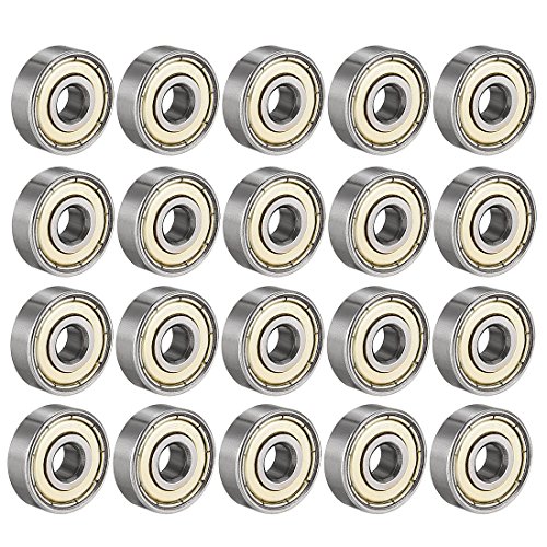 Chiloskit 20 Stück 8 x 16 x 5 mm 688ZZ Miniatur-Kugellager Metall doppelt geschirmte Kugellager von Chiloskit