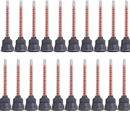 Chiloskit Epoxid-Mischdüsenspitze, Harzmischer, Klebepistolen-Düsen für Mischung, Pistolenapplikator für 50 ml AB-Kleberkartuschen-Klebepistole, 20 Stück (10:1 Applikatorverhältnisse) von Chiloskit