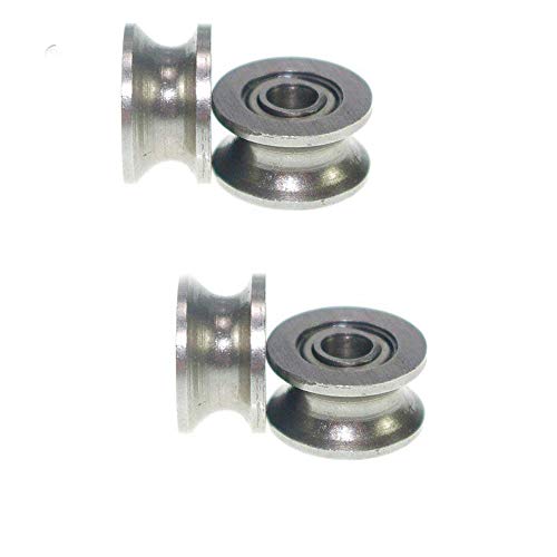 Chiloskit 20 Stück U-Rillen-Radführungs-Lager Riemenscheibe versiegelte Schienenkugel Möbel 4 x 13 x 7 mm von Chiloskit