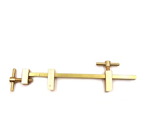 Chiloskit Miniatur-Stangenklemmen aus massivem Messing, 240 mm, parallele Klemmen für Holzbearbeitung und Metall, mit gerändelten Anziehschrauben von Chiloskit