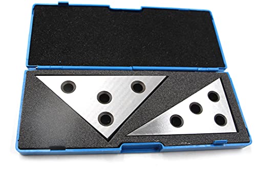 Chiloskit Winkelplatten Winkelblock Set Machinist Werkzeug Winkelblock Set Maschinenwerkzeug Winkelblock Set Machinist Square Gage Block Set 2 Stück, 2 Piece Set von Chiloskit