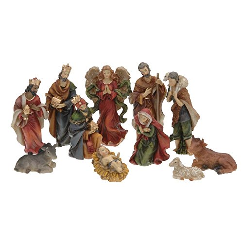 ToCi China-Traders Krippenfiguren Set Weihnachten mit 11 Figuren (bis 10 cm) im klassischen Design für Krippen Dekoration von ToCi