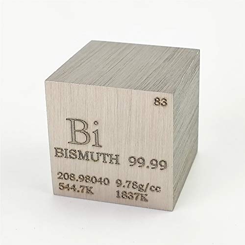 Würfel, Bismut, Metall, 25,4 mm, 160 g, 99,99 % graviert, Periodensystem der Elemente von Chinaium