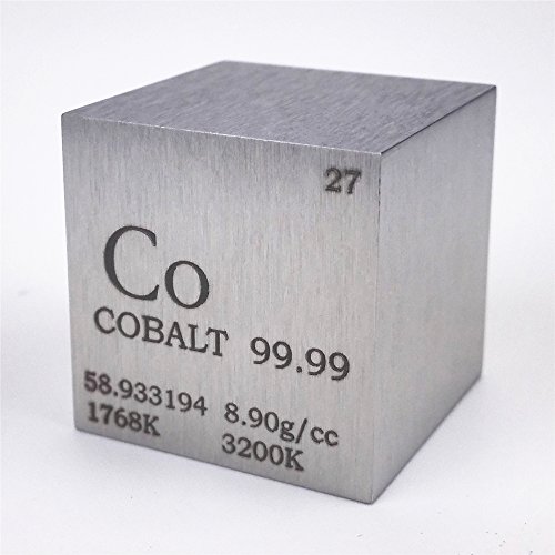 Periodendendensystemwürfel Kobalt mit Gravur, 25,4 mm, 145 g, 99,99 % von Chinaium
