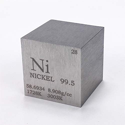 25,4 mm Nickel-Metallwürfel 99,5 % 146 Gramm graviertes Periodensystem von Chinaium