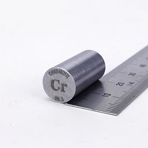 Chrom-Metallstab 99,5 %, 10 Durchmesser x 20 mm Länge, 11 Gramm, Element CR. von Chinaium