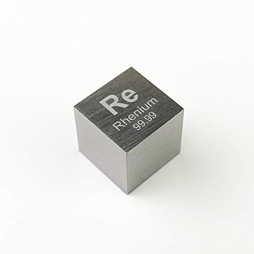Rhenium Metall-Würfel, 10 mm, volle Dichte, 21,04 g, 99,99% von Chinaium