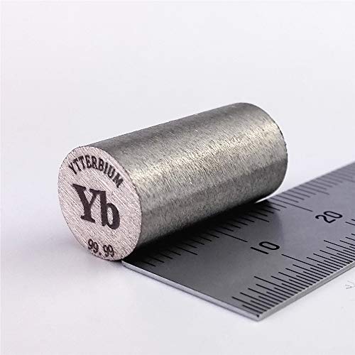 Ytterbium Metallstab 99,99% 10 Durchmesser x 20mm Länge 11,0 Gramm Element Yb Probe von Chinaium